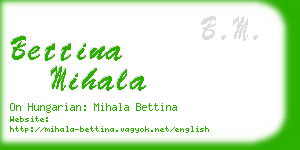 bettina mihala business card